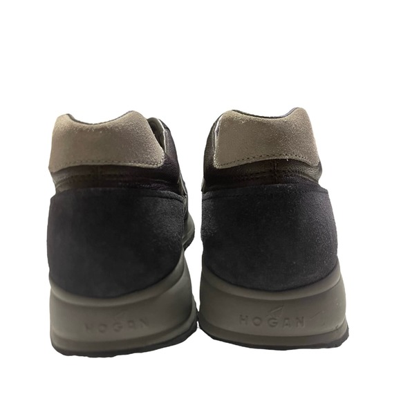 Hogan Men’s Grey and Brown leather Sneakers